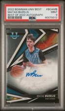 2022-23 Bowman's Best University Matas Buzelis Rookie RC Auto #BOA-MB PSA 9 MINT