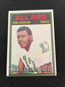 HAROLD CARMICHAEL ROOKIE 1974 TOPPS PHILADELPHIA EAGLES LEGEND RC FOOTBALL CARD
