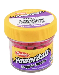 Berkley PowerBait Biodegradable Crappie Nibbles, Pink, .9 Oz Jar - Picture 1 of 1
