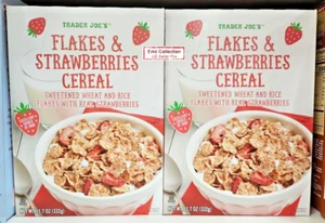 Trader Joe’s Flakes & Strawberries Cereal 11.7oz 332g (2 Boxes) - Picture 1 of 2