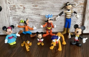 Vintage Disney Mickey Mouse & Friends PVC Figuren 8 Stück Minnie Pluto Goofy - Bild 1 von 8