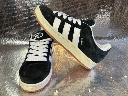 ADIDAS CAMPUS NUOVE TAGLIA 11 BLU SCURO RARISSIME SCARPE IN PELLE BIANCA FINITURE COME NUOVE A1