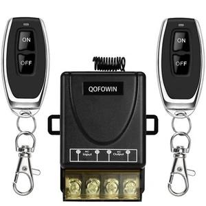 QOFOWIN AC120V Wireless Light Switch and Receiver kit328FT Long Range Single ... - Picture 1 of 7