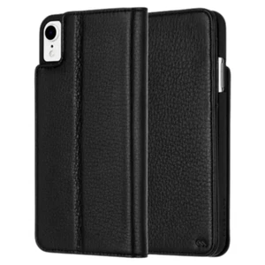 Case Mate Wallet Folio Black Case iPhone XR Leather Cover Card ID Holder - Picture 1 of 12