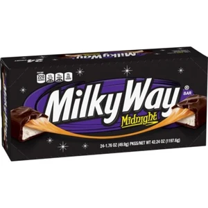 MILKY WAY Candy Midnight Dark Chocolate Bars Bulk Pack, Full Size, 1.76 Bar - Picture 1 of 2