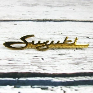 Suzuki Script Emblem Badge K10 K11 M12 S32 T10 - Vintage Part 60s - Picture 1 of 6