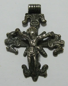 ZALDI2010 - Antique Cross Jesus Age Colonial. 0.63oz/2 1/8x1 21/32in. Silver - Picture 1 of 3