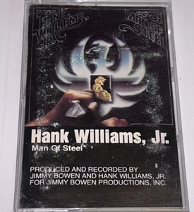 Hank Williams Jr Man Of Steel Country Music Album Cassette 1W19 - Picture 1 of 4