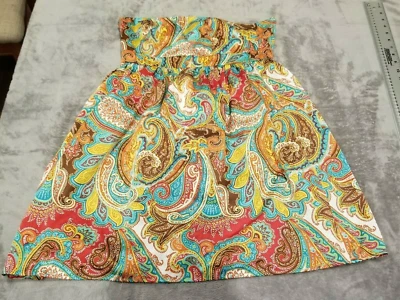 Top/vestido túnica sin tirantes estampado cachemir multicolor mediano Charlotte Russe para mujer Foto 1 de 4