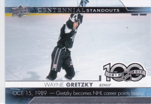 17/18 UD..WAYNE GRETZKY..CENTENNIAL STANDOUTS..# CS-1..KINGS..FREE COMBINED SHIP