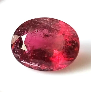 Loose Pink Tourmaline Gemstone 5.75 Carat Faceted Oval Shape Tourmaline 13X10 mm - Picture 1 of 4