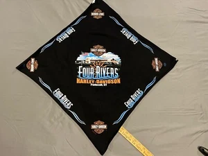 Bandana de algodón Harley Davidson Paducah Ky Four Rivers rara - Imagen 1 de 4