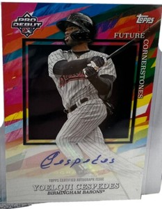 2022 Topps Pro Debut Yoelqui Cespedes Future Cornerstones 1 Of 1 Black Auto