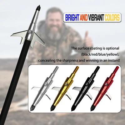 Hottest 12Pcs Swhacker Hunting Broadheads 100Gr 2-Sharp Blade Crossbow Tips Box - Imagen 1 de 4