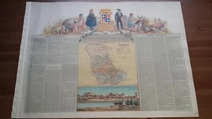 1875 MAPA Provincia de Palencia, Esteban Collantes, Cromo Ruiz Boronat y Satorre - Picture 1 of 1
