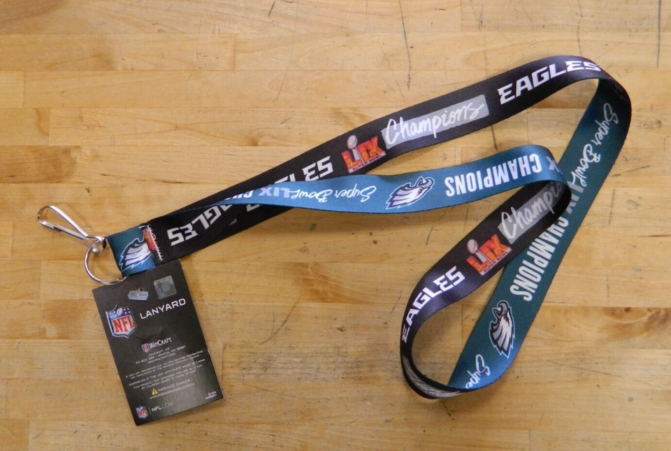 Philadelphia Eagles Super Bowl LIX Champions 59 Soft Lanyard Key Chain - Image 1 of 1