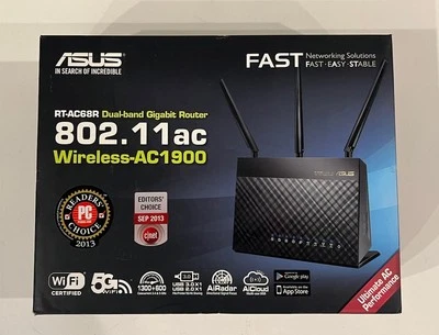 ASUS AC1750 WiFi Router RT-AC66U B1 Dual Band Gigabit Wireless Internet Router - Image 1 of 4