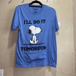 M Peanuts Snoopy “I’ll Do It Tomorrow” T-Shirt  - Picture 1 of 17