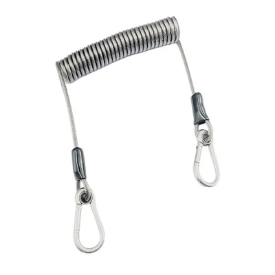 Fishing Lanyard Steel Wire Fishing Rod Holder Durable with Carabiner Coiled - Изображение 1 из 3