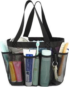 Cesta ducha portátil con 7 bolsillos, esencial para dormitorio o gym - Bild 1 von 12