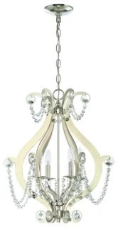 Craftmade 1144C-PLN 4-Light Single Tier Chandelier Polished Nickel 22.25"H x18"W - Image 1 of 1