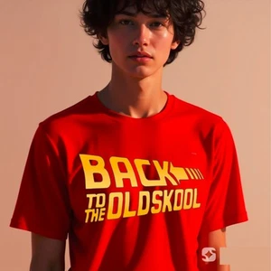 Unisex T-Shirt - Back To The Old School - Back To The Future Novelty Fan Gifts - Picture 1 of 6