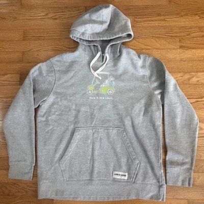 Life is Good Golf Cart 'This is how I roll' Pullover Hoodie Sweatshirt Men's L - Image 1 of 4