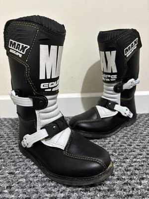 **VGC** MAX EQUIPE Kids Youth Motocross MX Motor Cross Boots UK 3.5 - EU 36 - Image 1 of 4