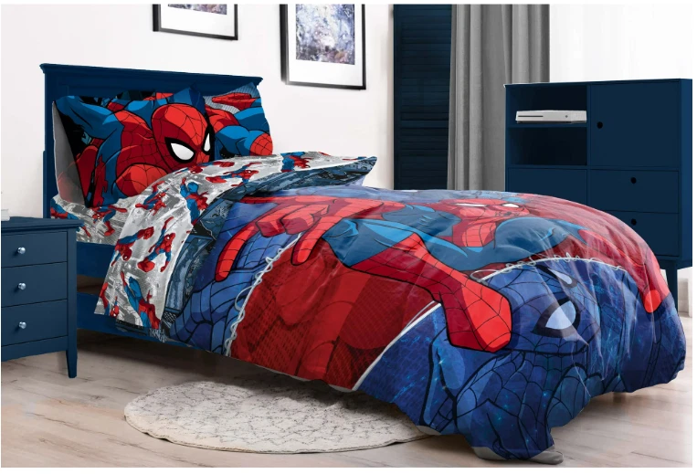 Juego de Sábanas Completo Marvel Spiderman Burst - Juego de 4 Piezas Súper Suave Nuevo Foto 1 de 4