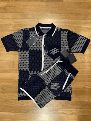 Conjunto Louis Vuitton Masculino Duplo Personalizado Azul Marinho - Tamanho M - Imagem 1 de 4