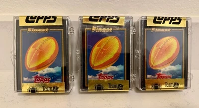 (3) 1992 Topp's Finest Limited-Edition Factory Sealed Sets- Barry Sanders, Emmit - Image 1 of 4