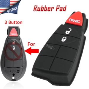 Car Key Rubber Button Pad for Dodge Grand Caravan Jeep Grand Cherokee Chrysler - Foto 1 di 8