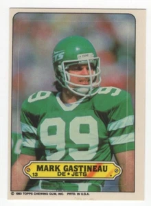 1983 Topps Football Sticker #13 Mark Gastineau - New York Jets - Bild 1 von 1