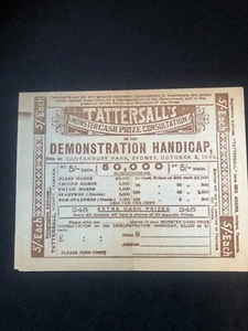 Tattersall's Ticket 5/- (Demonstration Handicap 1899) - Picture 1 of 1