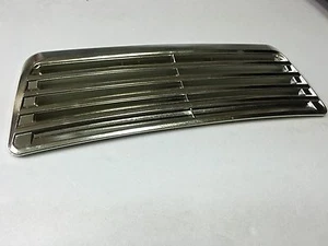 CAR HOOD ROOF AIR FLOW SCOOP DECORATION VENT COVER SILVER CHROME X ONE PIECE - Picture 1 of 8
