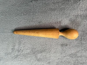 Primitive Vintage Large Wooden Pestle Masher For Mortar 10” 2G - Picture 1 of 6