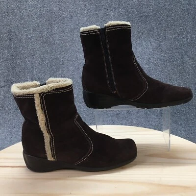 Botas Naturalizer Mujer 8 M Armadura Tobillo Invierno 70176-1 Cuero Marrón Imitación Piel Foto 1 de 4