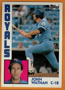 JOHN WATHAN(KANSAS CITY ROYALS)1984 TOPPS BASEBALL CARD - Picture 1 of 1
