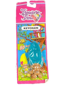 Treasure Trolls Keychain Ace Novelty Bingo Lottery Blue New 1991 4" - Picture 1 of 9