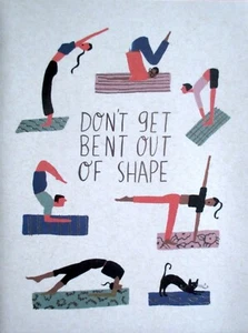 Papyrus Bird & Quill YOGA Encouragement Friendship Greeting Card ~ DEEP BREATHS