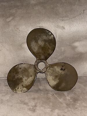 Boat Ship Vintage Propeller Prop Brass 3 Lbs Large 8  Inch Tall  Art Decoration • 35$