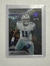 Micah Parsons 2023 Panini Black Purple #34 Dallas Cowboys / 75 SP