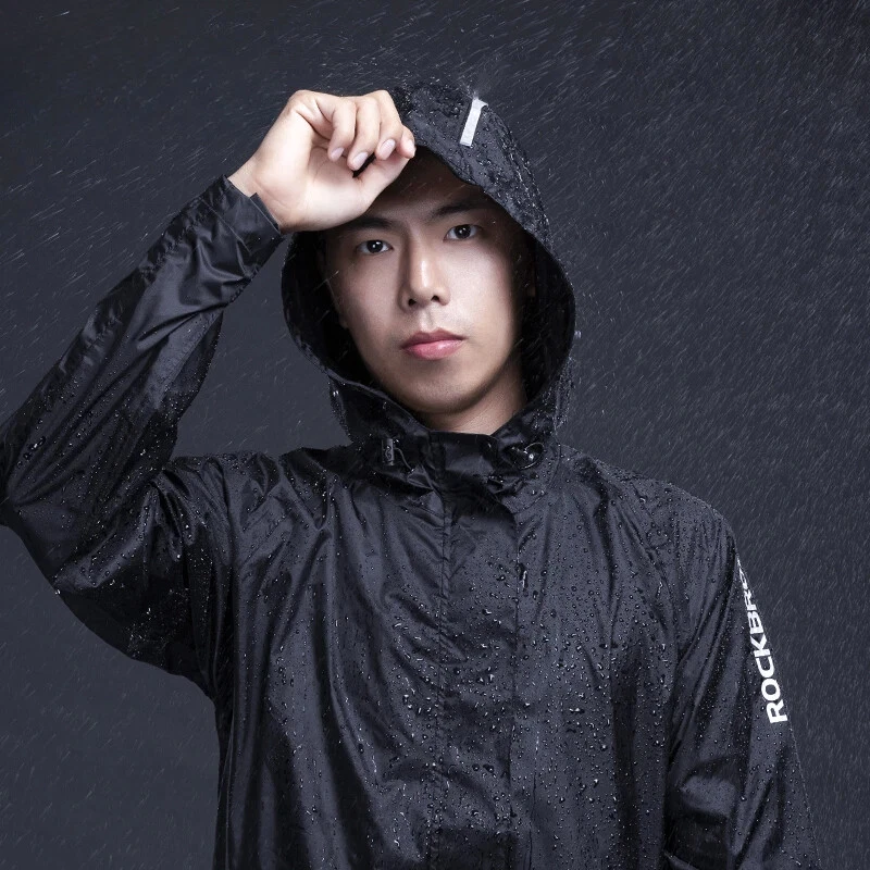 Cycling Waterproof Jackets Men Breathable Reflective Hooded Raincoat Waterproof - Image 1 of 4
