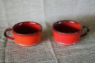 Metlox - Poppytrail - Vernon - RED ROOSTER - 2 1/4"h Flat Coffee Cups (2)