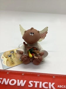 Vtg 2001 Russ #26926 Angel Cheeks Angel with Cornucopia Figurine - Pre-owned - Picture 1 of 6