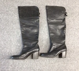 Frye Damengröße 6M schwarz Leder lässig kniehoch lässig Lucinda Mode Stiefel - Bild 1 von 10