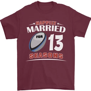 13 Jahre Hochzeitstag 13. Rugby Herren T-Shirt 100% Baumwolle - Bild 1 von 104
