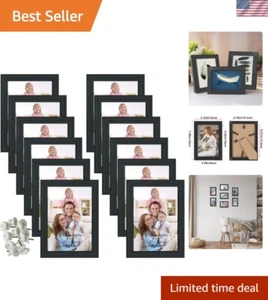 Lightweight Black 4x6 Picture Frames - Perfect for Gallery Walls & Collages - Picture 1 of 8