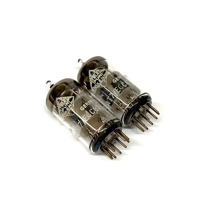 M. Paar ECC81 12AT7 Diamond Bottom NOS Telefunken Germany Valve Röhren (VT3) - Bild 1 von 2