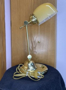 Nautical Antique Desk Lamp ~ Foresti & Suardi ~ w/ Ship prop ~ Made in Italy - Picture 1 of 10